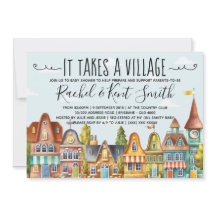 Het neemt een dorp Baby shower
