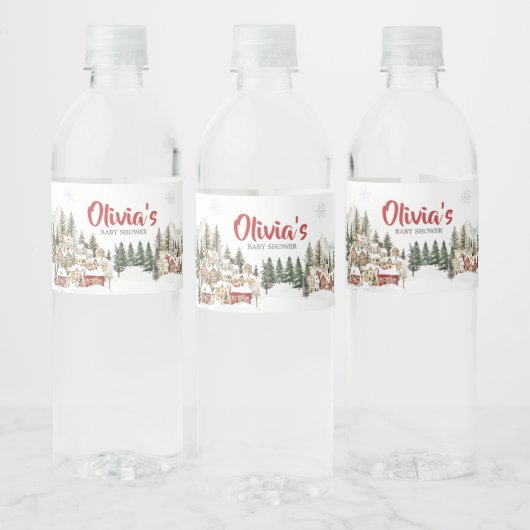 Het neemt een dorpsbabyshower waterfles etiket (Flessen)