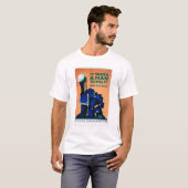 Het neemt een Man om een Eenvormige marine (US0228 T-shirt (Voorkant volledig)