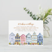 Het neemt een plunderend geneutraal Baby shower Kaart (Staand voorkant)