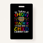 Het neemt een speciale leraar aan badge (Voorkant)