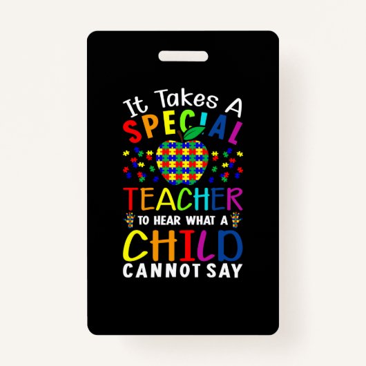 Het neemt een speciale leraar aan badge (Voorkant)