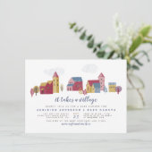 Het neemt een Village Blue Boy Baby shower Kaart (Staand voorkant)