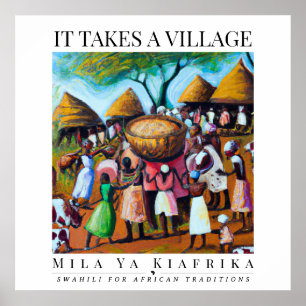 Het neemt een Village - Tribal African Heritage Li Poster