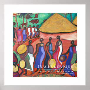 Het neemt een Village - Tribal African Heritage Li Poster