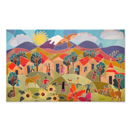 Het neemt een VIlolage in beslag Foto Afdruk (Voorkant)