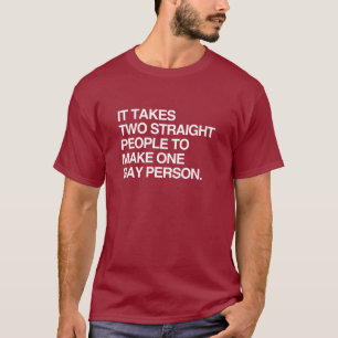 HET NEEMT TWEE RECHTSTREEKSE MENSEN OM ÉÉN SPEEL T-SHIRT