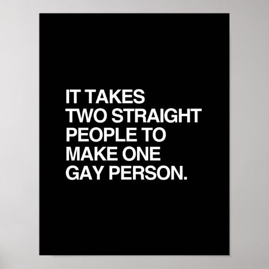 HET NEEMT TWEE RECHTSTREEKSE MENSEN OM ÉÉN SPEELJE POSTER (Voorkant)