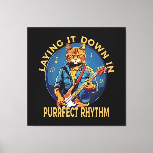 Het neerleggen in perfect ritme canvas afdruk (Voorkant)