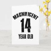 HET NEIGENDE DESIGN VAN DE VERJAARDAG VAN 14 KAART (Gele Bloem)