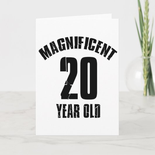 HET NEIGENDE DESIGN VAN DE VERJAARDAG VAN 20 KAART (Voorkant)