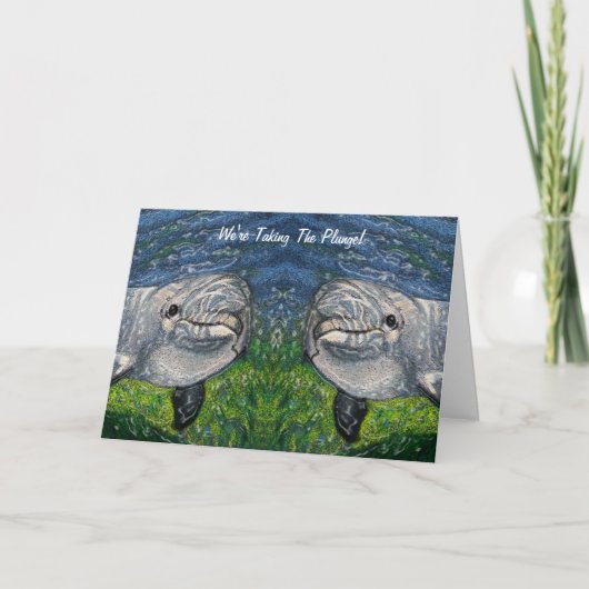 Het nemen van de Duik: Dolfijnen: Sparen Datum, Feestdagen Kaart (Voorkant)