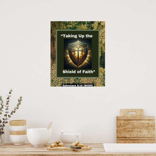 Het nemen van de Shield of Faith - 20 x 24 - Poste Poster (Keuken)