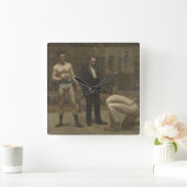 Het nemen van de Telling Vierkante Klok (Huis)