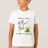 Het nemen van een "Paws" Collie op krukken T-shirt (Voorkant)