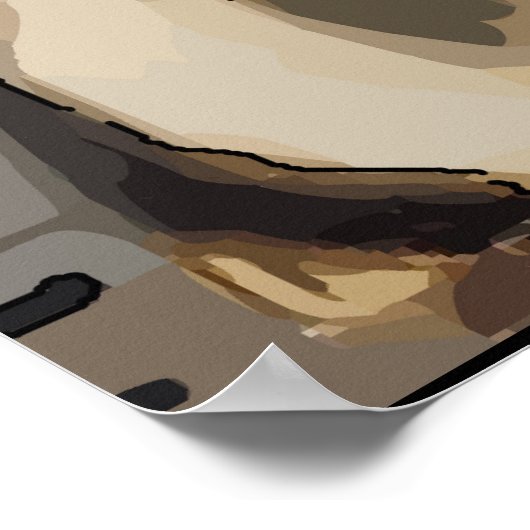 Het nemen van een Selfie, Abstract Poster van het  (Hoek)