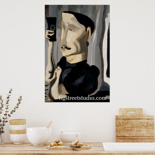 Het nemen van een Selfie, Abstract Poster van het  (Keuken)