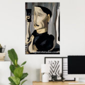 Het nemen van een Selfie, Abstract Poster van het (Thuiskantoor)