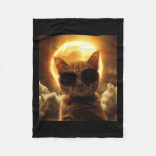 Het nemen van een selfie met zonne-eclips dragen v fleece deken
