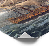 Het nemen van het Engelse schip "The Java" Poster (Hoek)