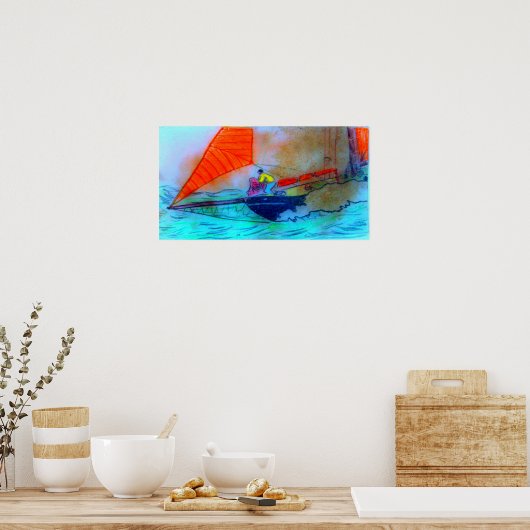 het nemen van het jib - poster (Keuken)