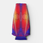 Het neon gelaagde abstracte ontwerp flesjeskoeler (Voorkant)
