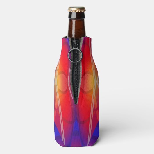 Het neon gelaagde abstracte ontwerp flesjeskoeler (Fles Achterkant)