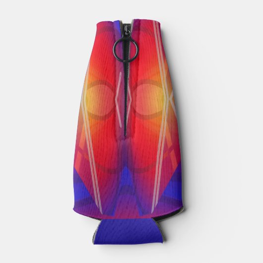 Het neon gelaagde abstracte ontwerp flesjeskoeler (Achterkant)