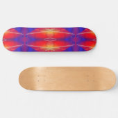 Het neon gelaagde abstracte ontwerp persoonlijk skateboard (Horizontaal)