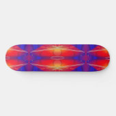 Het neon gelaagde abstracte ontwerp persoonlijk skateboard (Horizontaal)