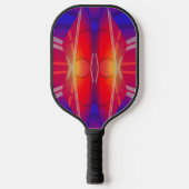 Het neon gelaagde abstracte ontwerp pickleball paddle (Voorkant)