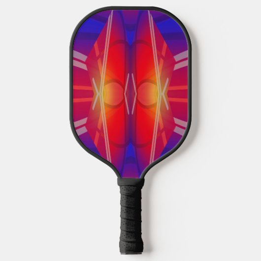 Het neon gelaagde abstracte ontwerp pickleball paddle (Voorkant)