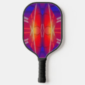Het neon gelaagde abstracte ontwerp pickleball paddle (Achterkant)