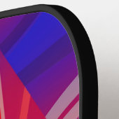 Het neon gelaagde abstracte ontwerp pickleball paddle (Links Detail)