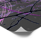 Het neonhart van de Zwarte Raven Poster (Hoek)