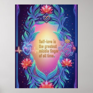 Het Neonsoevereine Hart Poster