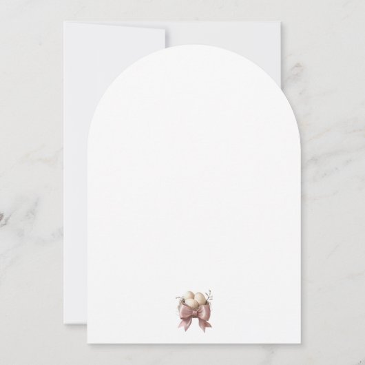 Het nest is een roze waterverf met minimaal baby s kaart (Achterkant)