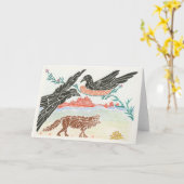 Het nest Notecard van de Raven Kaart (Gele Bloem)
