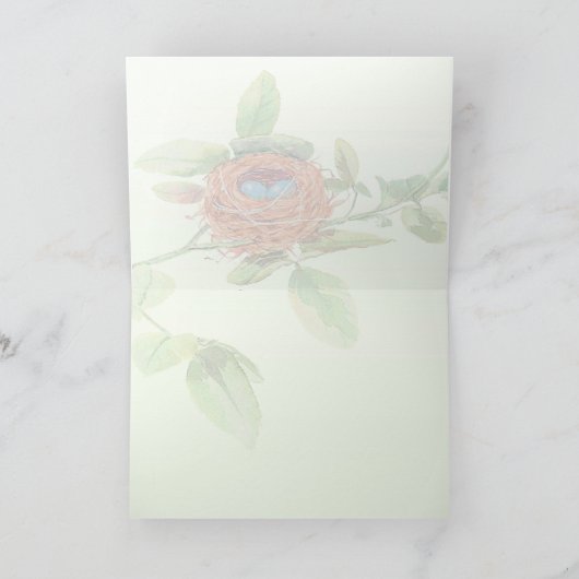 Het Nest van de Vogel van de waterverf Kaart (Binnen)