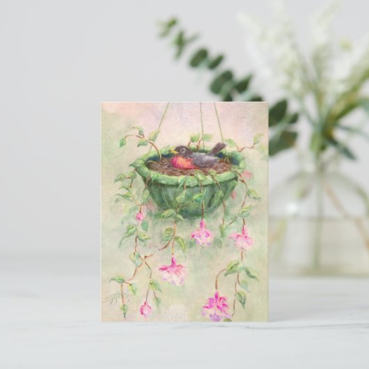 HET NEST VAN ROBIN DOOR SHARON SHARPE BRIEFKAART (Staand voorkant)