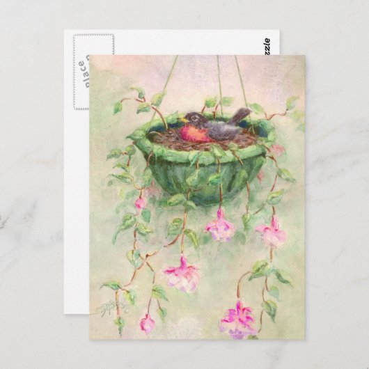 HET NEST VAN ROBIN DOOR SHARON SHARPE BRIEFKAART (Voorkant / Achterkant)