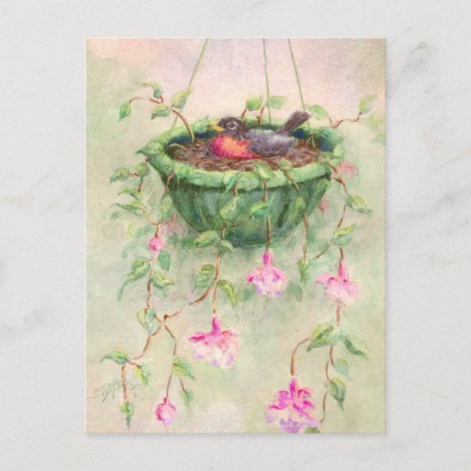 HET NEST VAN ROBIN DOOR SHARON SHARPE BRIEFKAART (Voorkant)