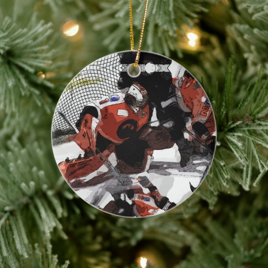 Het net-Ice Hockey keramische siermiddel bescherme Keramisch Ornament (Boom)