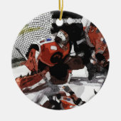 Het net-Ice Hockey keramische siermiddel bescherme Keramisch Ornament (Voorkant)