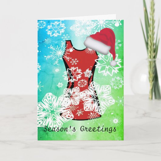 Het Netball en de Sneeuwvlokken van Kerstmis van Feestdagen Kaart (Voorkant)