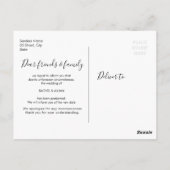 Het nette borstelmanuscript verandert de datumfoto briefkaart (Achterkant)