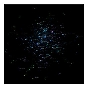 Het Netwerk 2020 van de Invloed van de Talen van d Perfect Poster