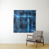 Het netwerklichtpunten van het Web van licht Wandkleed (In Situ (horizontaal))