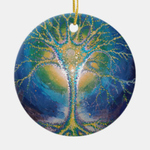 Het Neural Tree briefkaart Keramisch Ornament