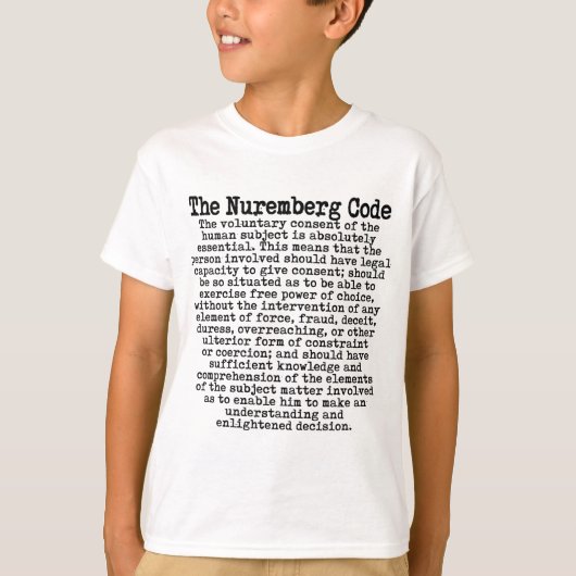 Het Neurenbergse Code T-shirt (Voorkant)